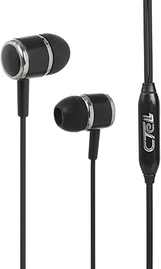 Cell Tel CT-R100 Wired Headphones with Microphone - Black