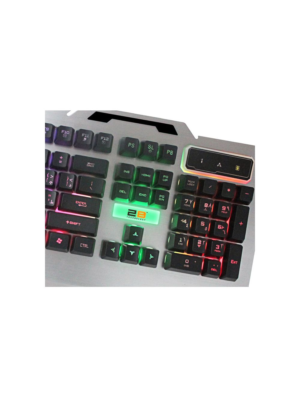 2B (KB305) - Multimedia Metal Gaming keyboard With 3 Background Colors